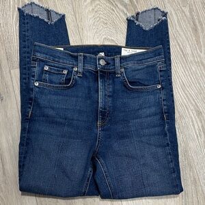 Rag & Bone Deep Indigo Cropped Jeans